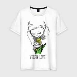 Vegan Love – Мужская футболка хлопок с принтом купить со скидкой в -20%