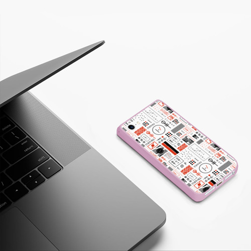 Чехол для iPhone 5/5S матовый Twenty One Pilots - Blurryface, цвет розовый - фото 5