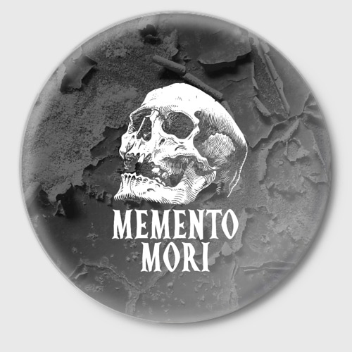 Значок Memento mori, цвет белый