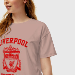 Женская футболка хлопок Oversize Ливерпуль - фото 2