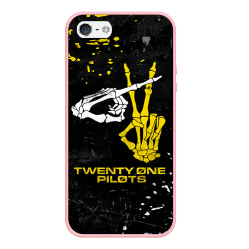 Чехол для iPhone 5/5S матовый TOP - Skeleton Clique, цвет баблгам