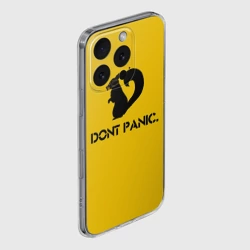 Чехол для iPhone 16 Pro Max силиконовый с защитой камеры Dont Panic - фото 2