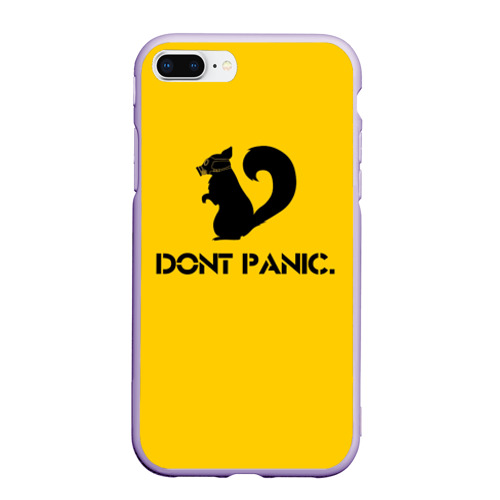 Чехол для iPhone 7Plus/8 Plus матовый Dont Panic, цвет светло-сиреневый