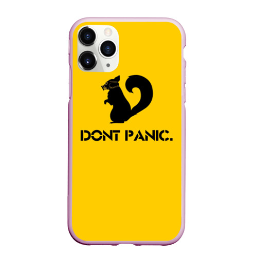 Чехол для iPhone 11 Pro матовый Dont Panic, цвет розовый