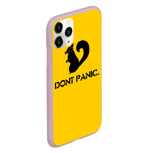 Чехол для iPhone 11 Pro матовый Dont Panic, цвет розовый - фото 3