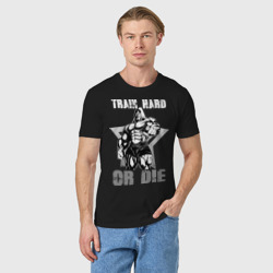 Мужская футболка хлопок Train hard or die - фото 2