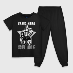 Детская пижама хлопок Train hard or die