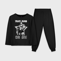 Детская пижама с лонгсливом хлопок Train hard or die