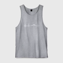 Мужская майка хлопок Горы в моём сердце - минимализм