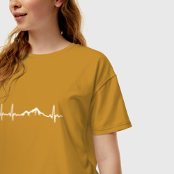 Женская футболка хлопок Oversize Горы в моём сердце - фото 2