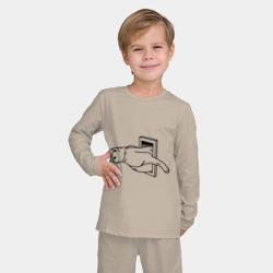 Детская пижама с лонгсливом хлопок Толстый Кот - фото 2