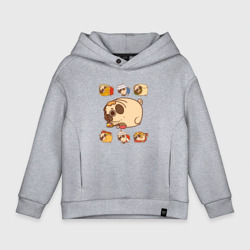 Детское худи Oversize хлопок Толстый Мопс