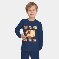 Детская пижама с лонгсливом хлопок Толстый Мопс - фото 2