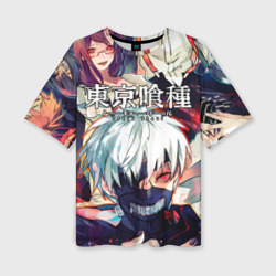 Женская футболка oversize 3D Tokyo Ghoul 5