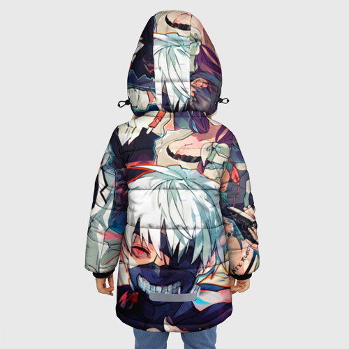 Зимняя куртка для девочек 3D Tokyo Ghoul 5, цвет черный - фото 4