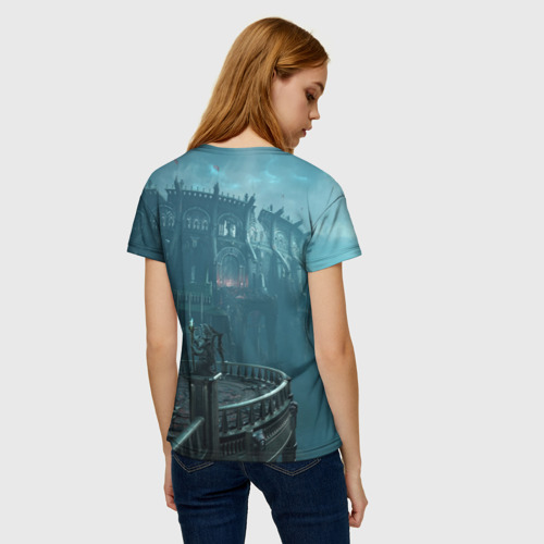 Женская футболка 3D с принтом Ведьмак 3: Дикая Охота, вид сзади #2