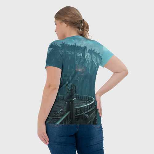 Женская футболка 3D с принтом Ведьмак 3: Дикая Охота, вид сзади #2