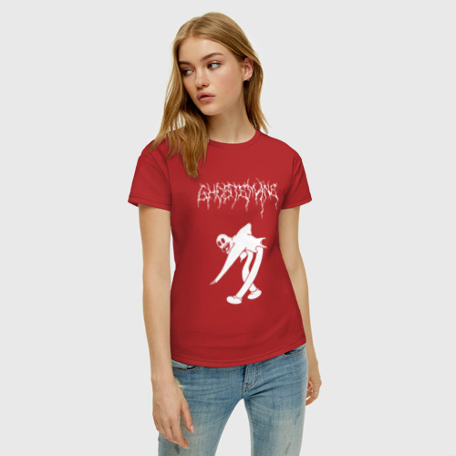 Женская футболка хлопок с принтом Ghostemane(2), фото на моделе #1