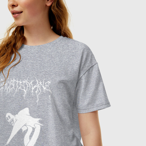 Женская футболка хлопок Oversize с принтом Ghostemane(2), фото на моделе #1