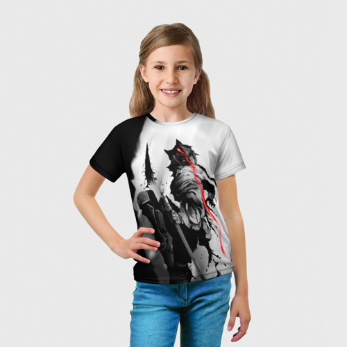 Детская футболка 3D с принтом Убийца Гоблинов, вид сбоку #3
