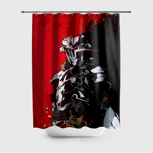 Штора 3D для ванной Goblin Slayer red and black