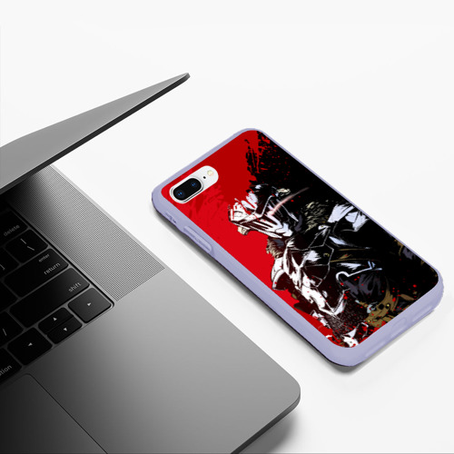 Чехол для iPhone 7Plus/8 Plus матовый Goblin Slayer red and black, цвет светло-сиреневый - фото 5