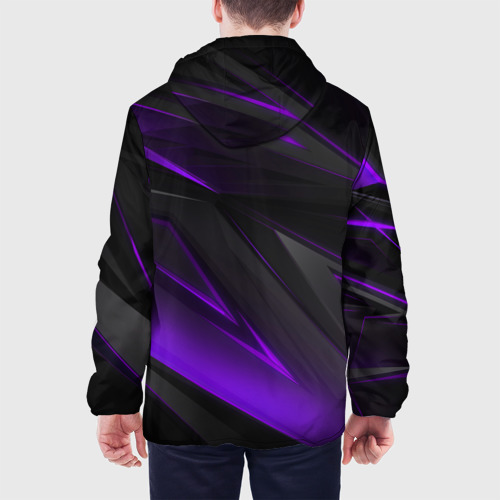 Мужская куртка 3D Geometry stripes neon фиолетовые полосы, цвет 3D печать - фото 5