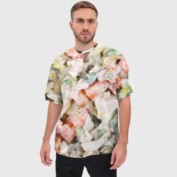 Мужская футболка oversize 3D Оливье - фото 2
