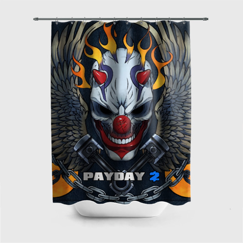 Штора 3D для ванной Payday 2