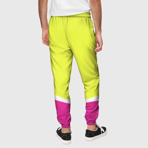 Мужские брюки 3D Угол розовый_ брюки, цвет 3D печать - фото 5