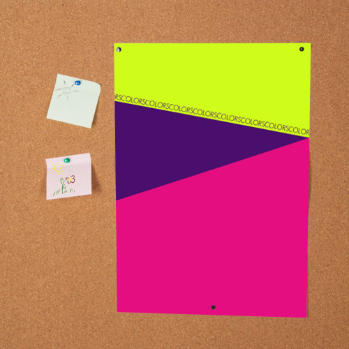 Постер Треугольники с розовым - фото 2