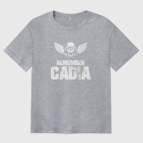 Мужская футболка хлопок Oversize с принтом Remember Cadia - Warhammer, вид спереди #2