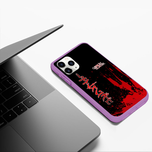 Чехол для iPhone 11 Pro Max матовый Goblin Slayer на Японском, цвет фиолетовый - фото 5