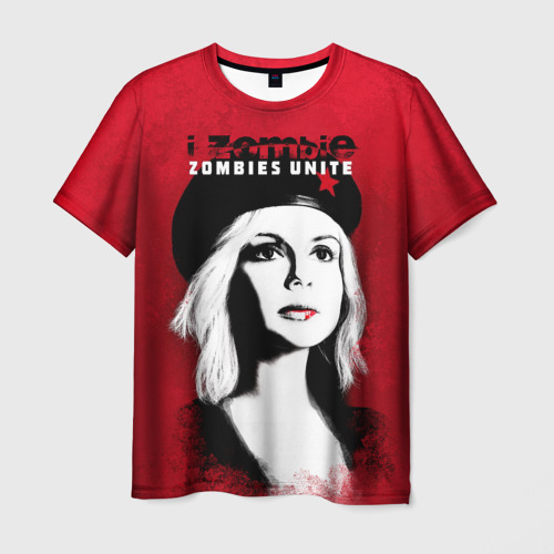 Мужская футболка с принтом Zombies Unite - Оливия Мур, вид спереди №1