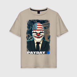 Женская футболка хлопок Oversize Payday 2