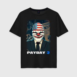 Женская футболка хлопок Oversize Payday 2