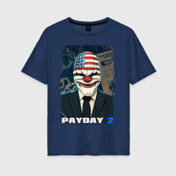 Женская футболка хлопок Oversize Payday 2