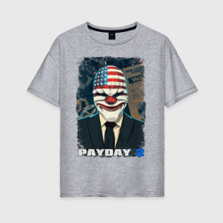 Женская футболка хлопок Oversize Payday 2