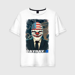 Женская футболка хлопок Oversize Payday 2