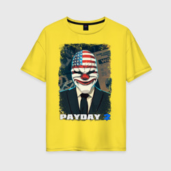 Женская футболка хлопок Oversize Payday 2