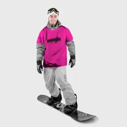Накидка на куртку 3D Гранж розовый