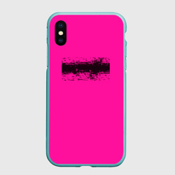 Чехол для iPhone XS Max матовый Гранж розовый