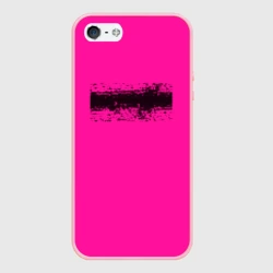 Чехол для iPhone 5/5S матовый Гранж розовый