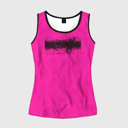 Женская майка 3D Гранж розовый