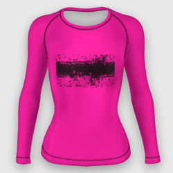 Женский рашгард 3D Гранж розовый