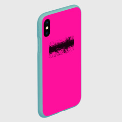 Чехол для iPhone XS Max матовый Гранж розовый - фото 2