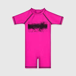 Детский купальный костюм 3D Гранж розовый