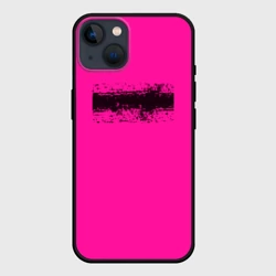 Чехол для iPhone 14 Гранж розовый