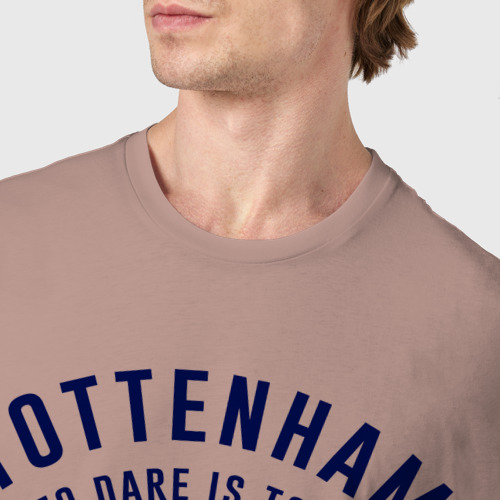 Мужская футболка хлопок Тоттенхэм, цвет пыльно-розовый - фото 6