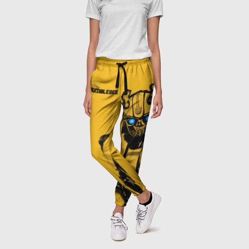 Женские брюки 3D с принтом Bumblebee, фото на моделе #1